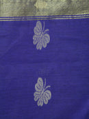 Pinkloom Yellow Handloom Cotton bleand Saree