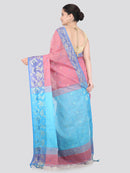 Pinkloom Pink Handloom Cotton bleand Saree