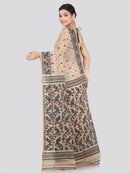 PinkLoom Women's Cotton Silk Saree With Unstitched Blouse Piece