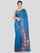 PinkLoom Women's Cotton Silk Saree With Unstitched Blouse Piece