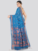 PinkLoom Women's Cotton Silk Saree With Unstitched Blouse Piece