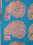 PinkLoom Women's Cotton Silk Saree With Unstitched Blouse Piece