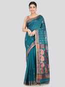 PinkLoom Women's Cotton Silk Saree With Unstitched Blouse Piece