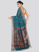 PinkLoom Women's Cotton Silk Saree With Unstitched Blouse Piece