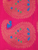 PinkLoom Women's Cotton Silk Saree With Unstitched Blouse Piece