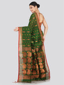 PinkLoom Women's Cotton Silk Saree With Unstitched Blouse Piece