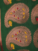 PinkLoom Women's Cotton Silk Saree With Unstitched Blouse Piece