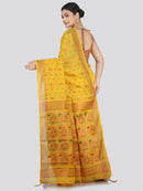 PinkLoom Women's Cotton Silk Saree With Unstitched Blouse Piece