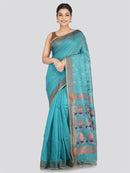 PinkLoom Women's Cotton Silk Saree With Unstitched Blouse Piece