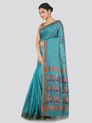 PinkLoom Women's Cotton Silk Saree With Unstitched Blouse Piece