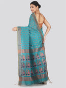 PinkLoom Women's Cotton Silk Saree With Unstitched Blouse Piece