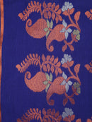 PinkLoom Women's Cotton Silk Saree With Unstitched Blouse Piece