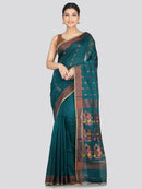 PinkLoom Women's Cotton Silk Saree With Unstitched Blouse Piece