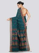 PinkLoom Women's Cotton Silk Saree With Unstitched Blouse Piece