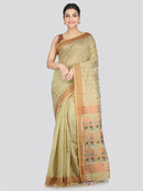 PinkLoom Women's Cotton Silk Saree With Unstitched Blouse Piece