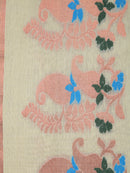 PinkLoom Women's Cotton Silk Saree With Unstitched Blouse Piece