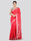 PinkLoom Women's Cotton Silk Saree With Unstitched Blouse Piece