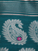 PinkLoom Women's Cotton Silk Saree With Unstitched Blouse Piece