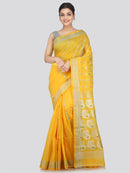 Pinkloom Women's Cotton Silk Saree With Unstitched Blouse Piece