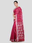 Pinkloom Women's Cotton Silk Saree With Unstitched Blouse Piece