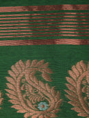 PinkLoom Women's Cotton Silk Saree With Unstitched Blouse Piece