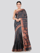 PinkLoom Women's Cotton Silk Saree With Unstitched Blouse Piece