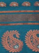 PinkLoom Women's Cotton Silk Saree With Unstitched Blouse Piece