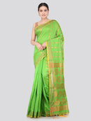 PinkLoom Women's Cotton Silk Saree With Unstitched Blouse Piece
