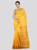 PinkLoom Women's Cotton Silk Saree With Unstitched Blouse Piece
