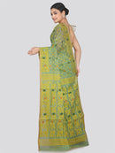 PinkLoom Women's Soft Cotton Jamdani Saree Without Blouse Piece