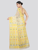 PinkLoom Women's Soft Cotton Jamdani Saree Without Blouse Piece