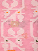 PinkLoom Women's Soft Cotton Jamdani Saree Without Blouse Piece