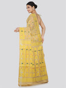 PinkLoom Women's Soft Cotton Jamdani Saree Without Blouse Piece