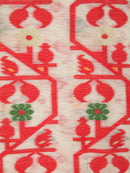 PinkLoom Women's Soft Cotton Jamdani Saree Without Blouse Piece