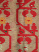 PinkLoom Women's Soft Cotton Jamdani Saree Without Blouse Piece