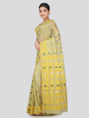 PinkLoom Women's Soft Cotton Jamdani Saree Without Blouse Piece