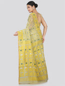 PinkLoom Women's Soft Cotton Jamdani Saree Without Blouse Piece