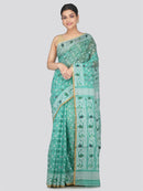 PinkLoom Women's Soft Cotton Jamdani Saree Without Blouse Piece