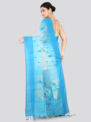 PinkLoom Women's Cotton Silk Saree With Unstitched Blouse Piece