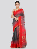 PinkLoom Women's Cotton Silk Saree With Unstitched Blouse Piece