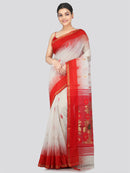 PinkLoom Women's Cotton Silk Saree With Unstitched Blouse Piece