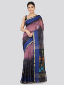 PinkLoom Women's Cotton Silk Saree With Unstitched Blouse Piece