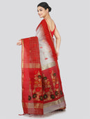 Pinkloom Women's Cotton Silk Saree With Unstitched Blouse Piece