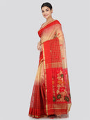 Pinkloom Women's Cotton Silk Saree With Unstitched Blouse Piece