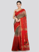 Pinkloom Women's Cotton Silk Saree With Unstitched Blouse Piece
