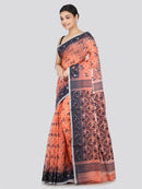 Pinkloom Women's Soft Cotton Jamdani Saree Without Blouse Piece