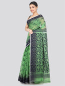 Pinkloom Women's Soft Cotton Jamdani Saree Without Blouse Piece