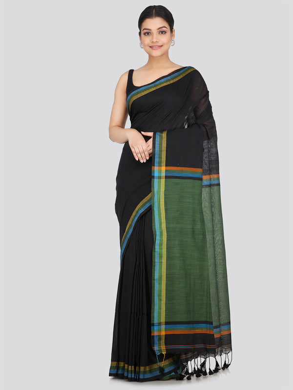 Pinkloom Women's Cotton Saree With Unstitched Blouse Piece