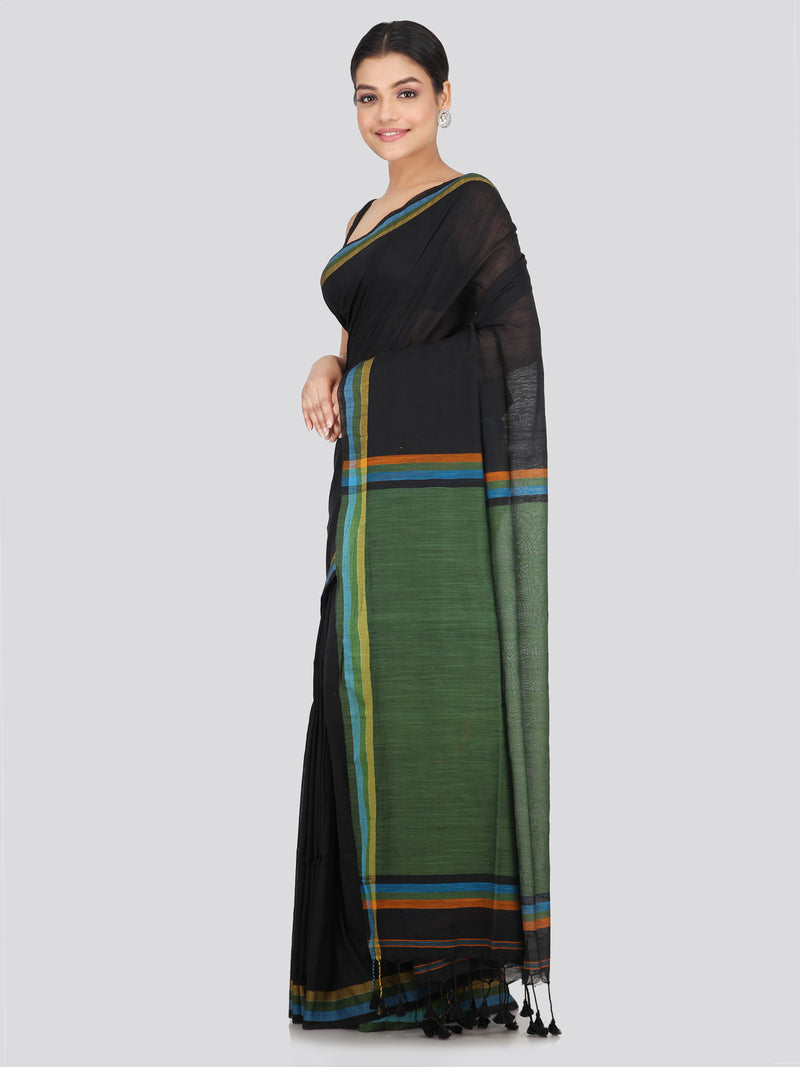 Pinkloom Women's Cotton Saree With Unstitched Blouse Piece