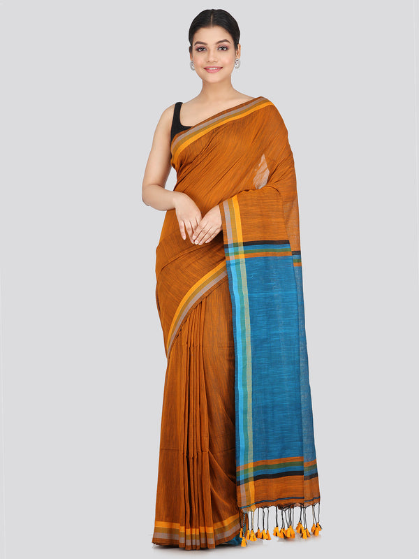 Pinkloom Women's Cotton Saree With Unstitched Blouse Piece